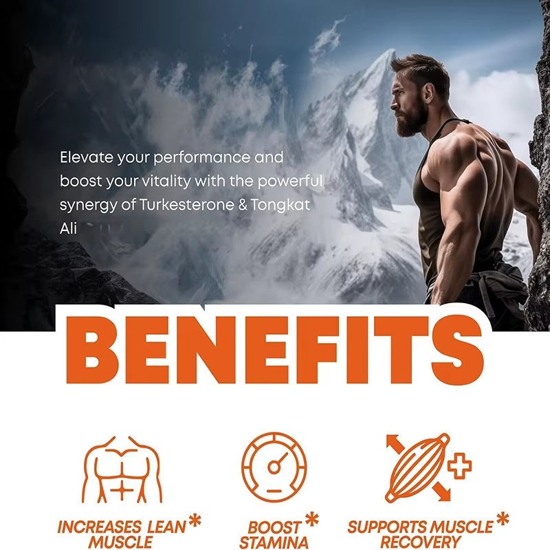 Hot Selling Turkesterone and Tongkat Ali Capsules Supplement Increase Lean Muscle and Support Muscle Recovery